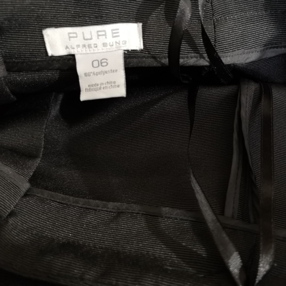 ALFRED SUNG Pleated Skirt Black Size 6 NWOT - Picture 5 of 5